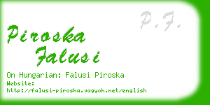 piroska falusi business card